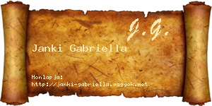 Janki Gabriella névjegykártya