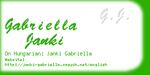 gabriella janki business card